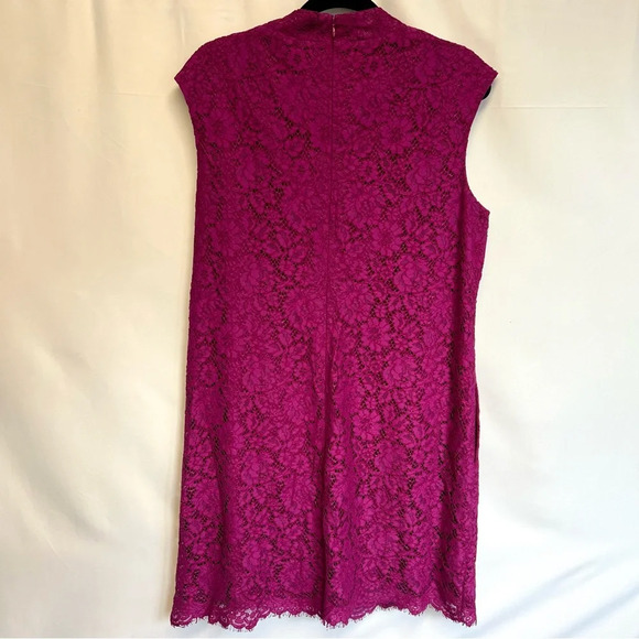 Torrid Magenta Fuschia Pink Sleeveless Floral Lace Midi Sheath Dress Size 14 - Picture 9 of 12